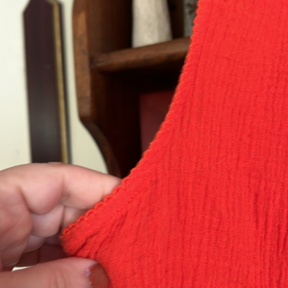 MATILDA JANE Enchanted Garden Solid Red/Orange Maui Tank Top, Size XXL, GUC. - Picture 5 of 12